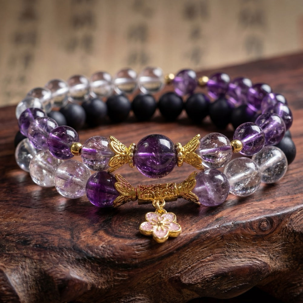 Rising Flame — Radiance & Career Double-Loop Bracelet - Career Recognition & Visibility Bracelet - Arcane Bloom