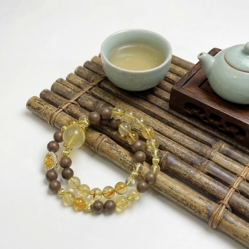 Stacking Wealth — Abundance Double-Loop Bracelet - Abundance Double Loop Jade Bracelet - Arcane Bloom