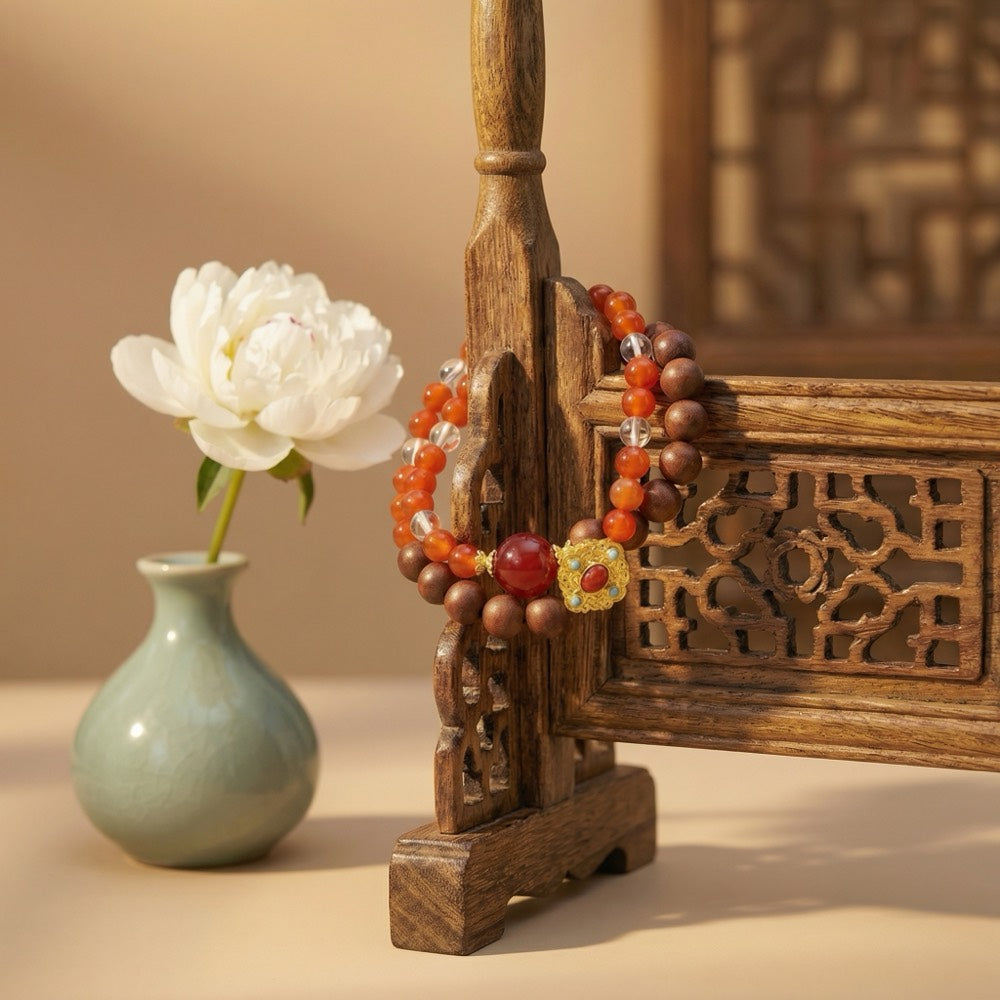 Double Joy — Blessing & Fortune Double-Loop Bracelet - Multiplied Fortune & Blessing Bracelet - Arcane Bloom