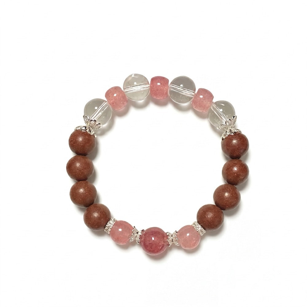 Peach Joy & Lotus — Romance & Confidence Bracelet - Confidence & Self-Love Lotus Bracelet - Arcane Bloom