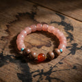 Red Peach Blossom — Attraction & Connection Bracelet - Attraction & Romance Strawberry Quartz Bracelet - Arcane Bloom
