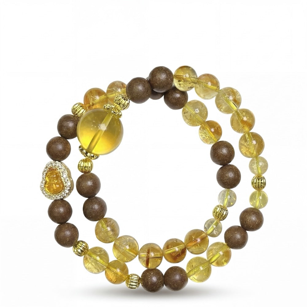 Stacking Wealth — Abundance Double-Loop Bracelet - Abundance Double Loop Jade Bracelet - Arcane Bloom