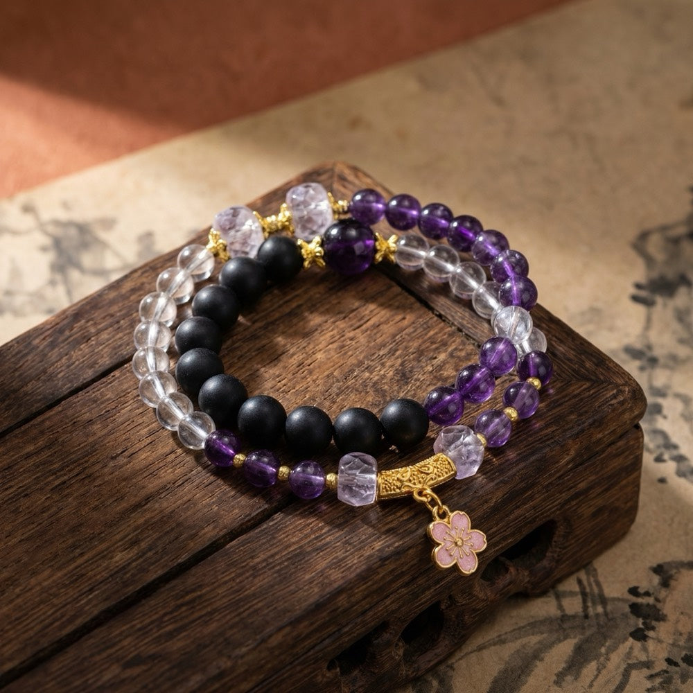 Rising Flame — Radiance & Career Double-Loop Bracelet - Career Recognition & Visibility Bracelet - Arcane Bloom