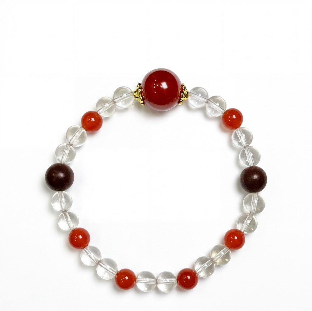 Red Bean — Vitality & Aura Bracelet - Vitality & Energy Red Agate Bracelet - Arcane Bloom