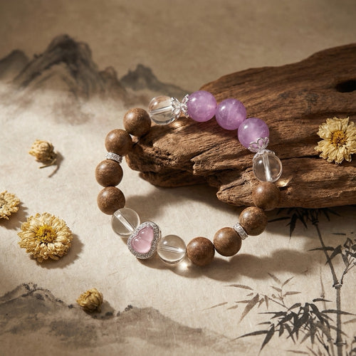 Amethyst Shield — Calm & Protection Bracelet - Anxiety Relief Amethyst Crystal Healing Bracelet - Arcane Bloom