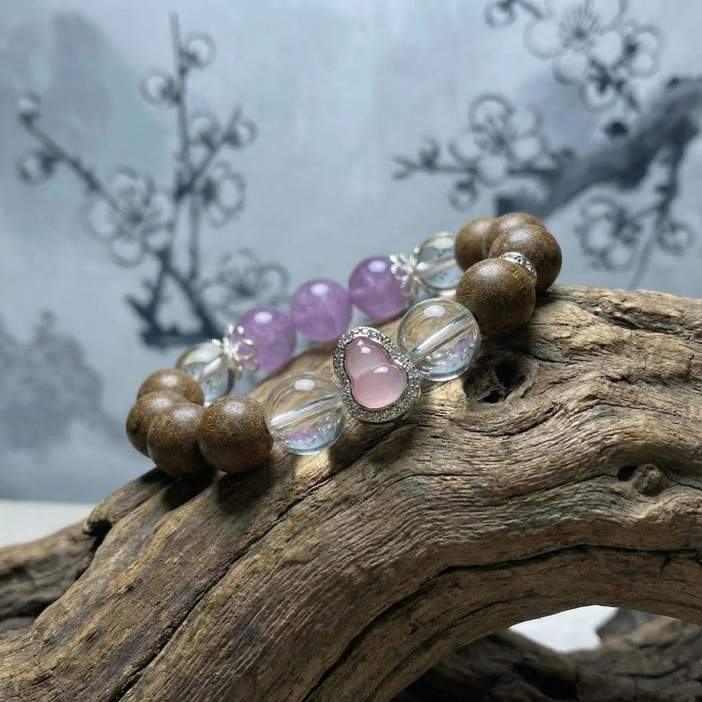Amethyst Shield — Calm & Protection Bracelet - Anxiety Relief Amethyst Crystal Healing Bracelet - Arcane Bloom