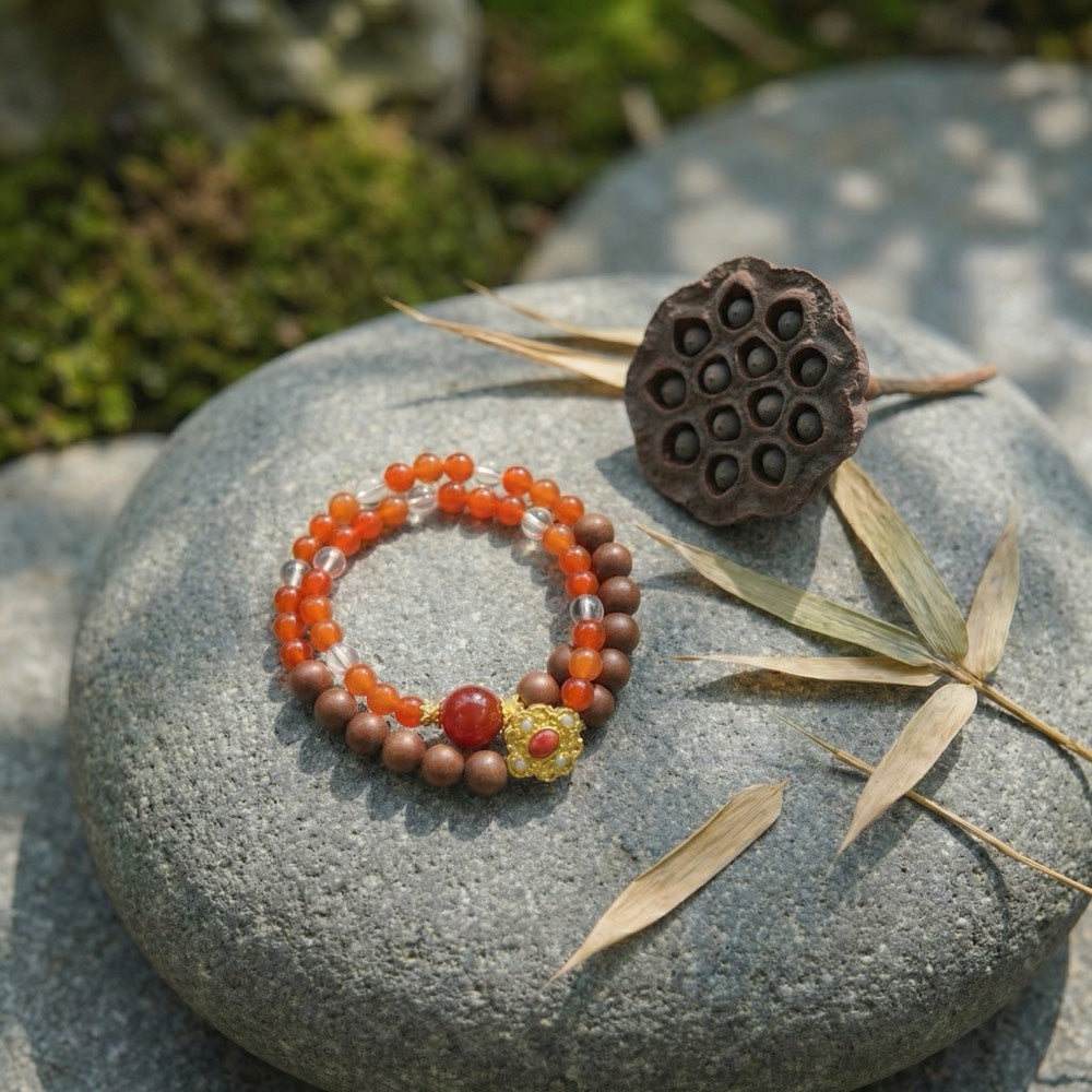 Double Joy — Blessing & Fortune Double-Loop Bracelet - Multiplied Fortune & Blessing Bracelet - Arcane Bloom
