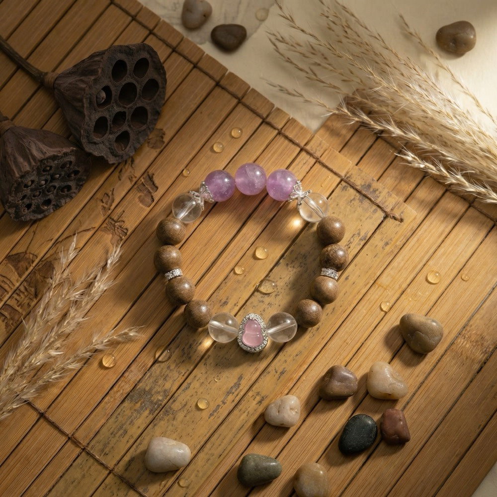Amethyst Shield — Calm & Protection Bracelet - Anxiety Relief Amethyst Crystal Healing Bracelet - Arcane Bloom