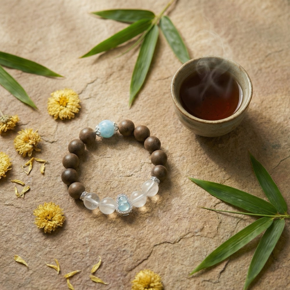 Ocean Calm — Sleep & Serenity Bracelet - Sleep Aid & Serenity Blue Agate Bracelet - Arcane Bloom