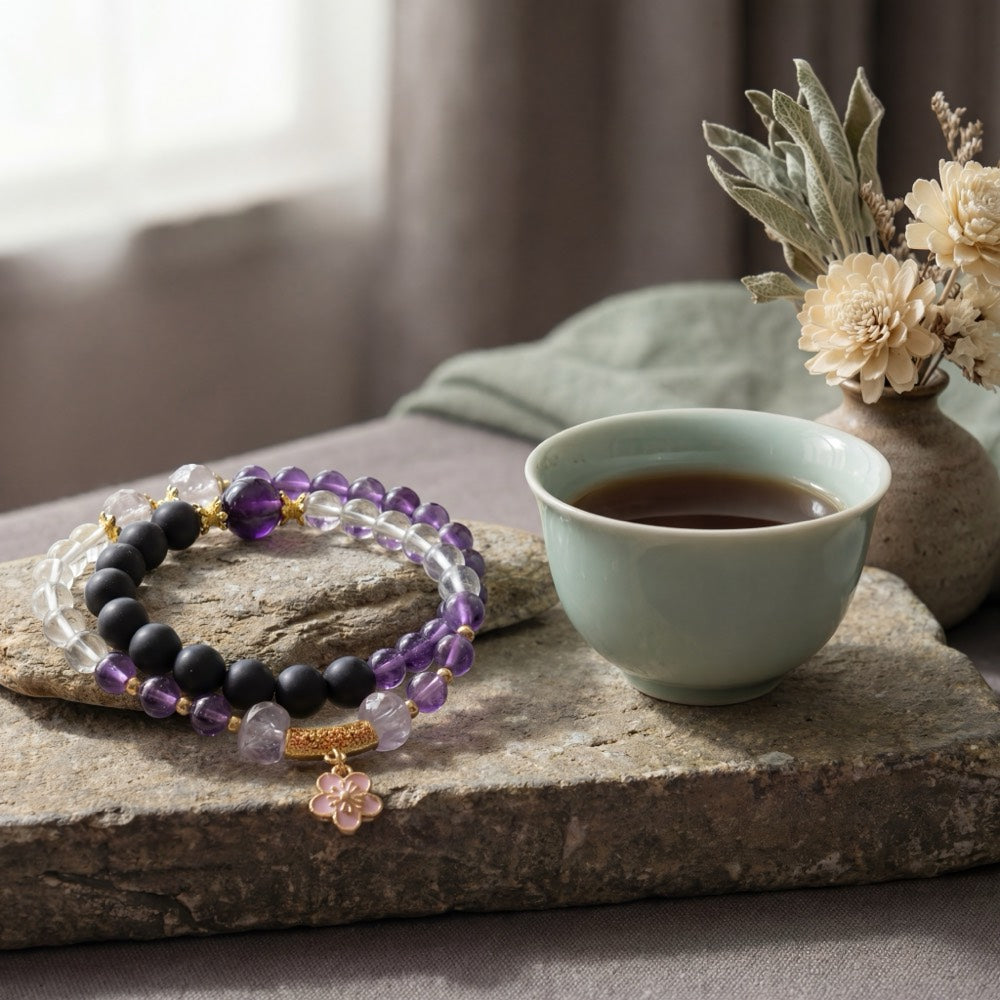 Rising Flame — Radiance & Career Double-Loop Bracelet - Career Recognition & Visibility Bracelet - Arcane Bloom