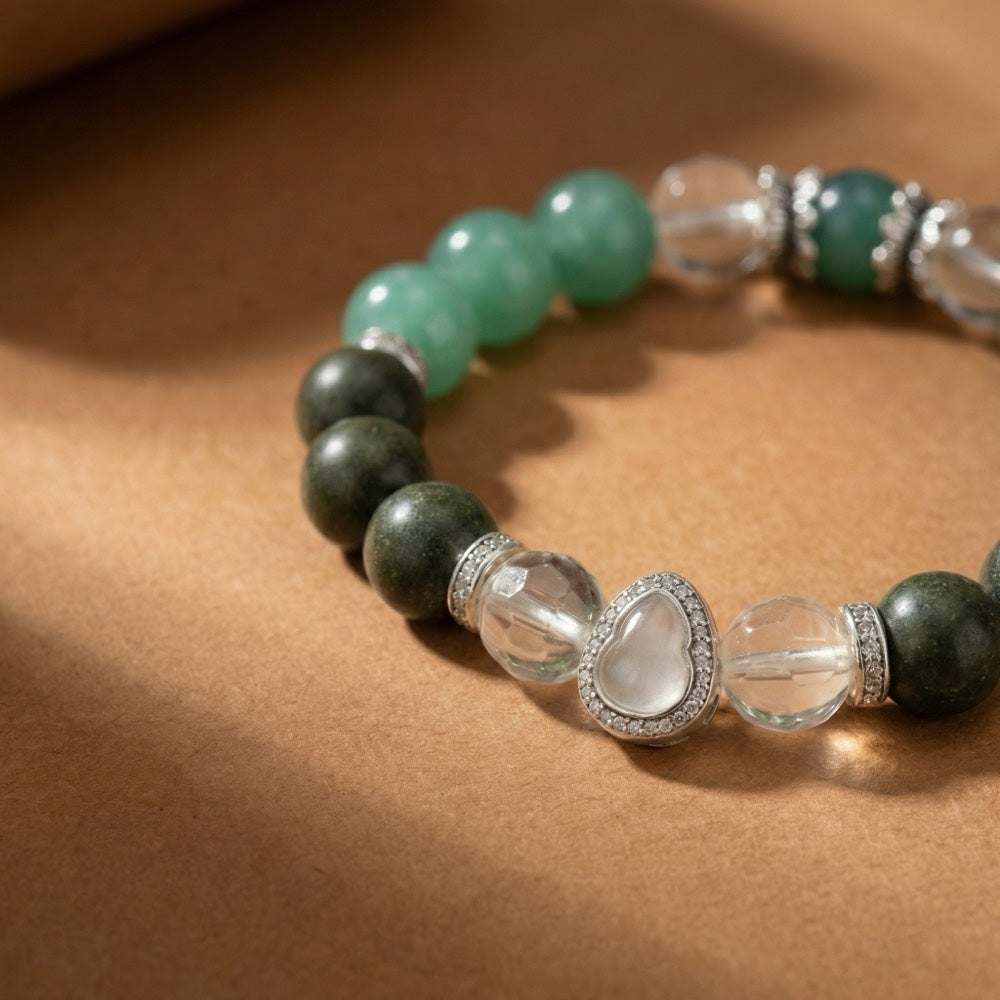 Celestial Clarity — Purifying Focus Bracelet - Focus & Concentration Clear Quartz Bracelet - Arcane Bloom