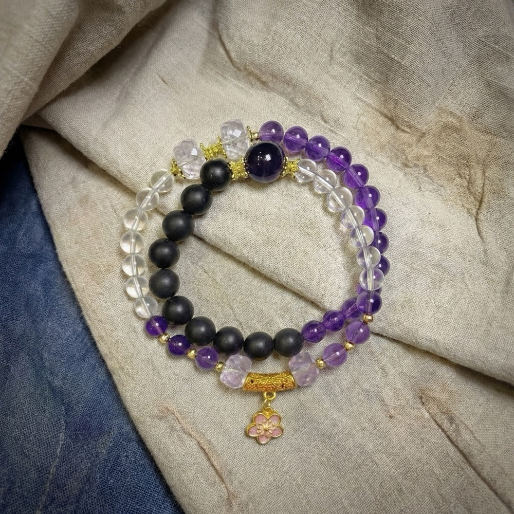 Rising Flame — Radiance & Career Double-Loop Bracelet - Career Recognition & Visibility Bracelet - Arcane Bloom